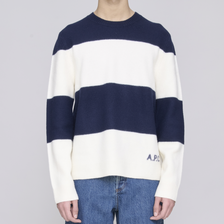 A.P.C. Paris Edwardo Jumper Dark Navy/Ecru