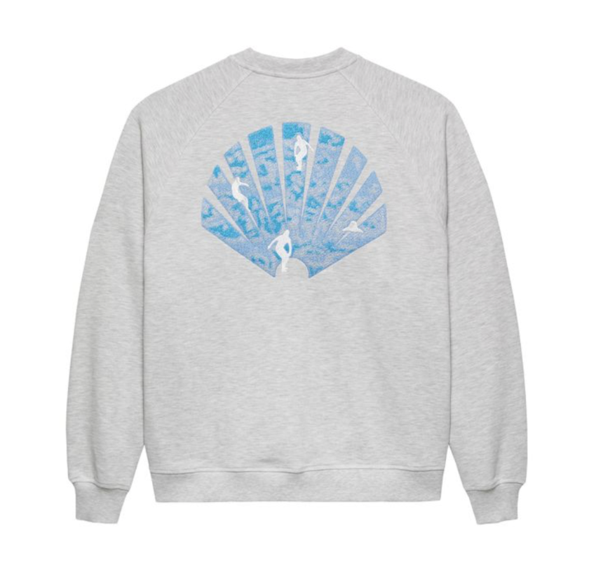 New Amsterdam Surf Association  Sea Glow Crewneck Ash