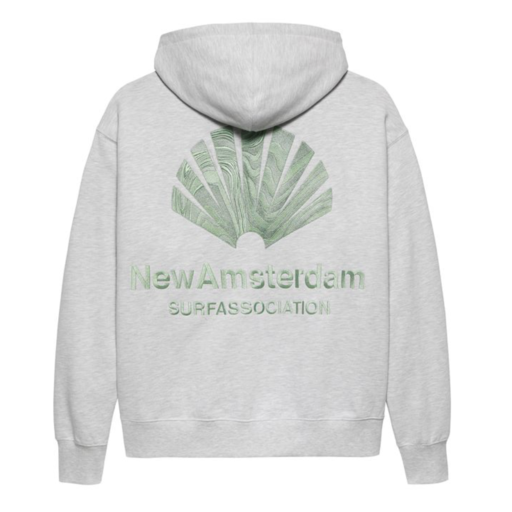 New Amsterdam Surf Association  Logo Hoodie Ash/Teal