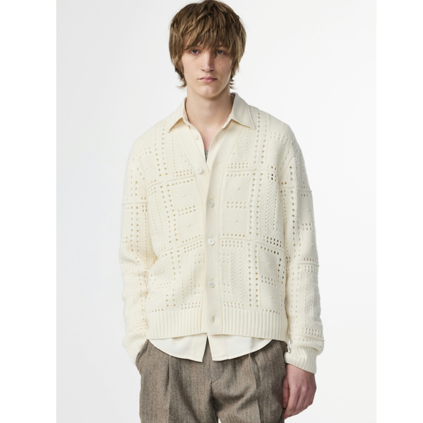 NN.07 Tobias 600001 Cardigan Ivory