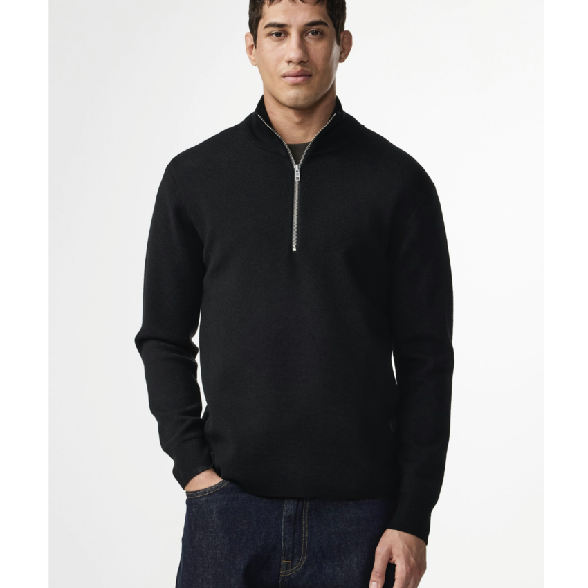 NN.07 Harald 6530 Half Zip Black