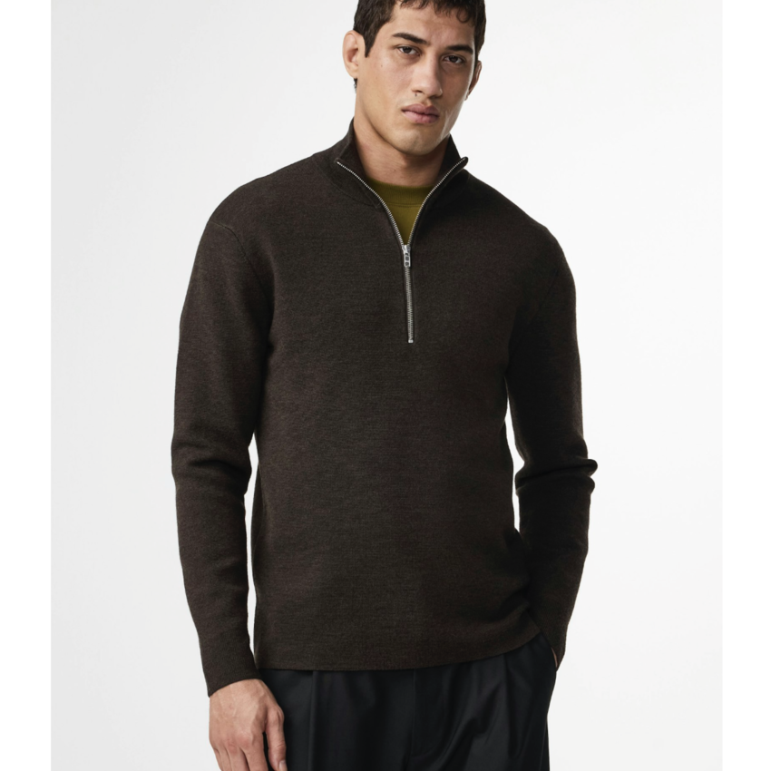 NN.07 Harald 6530 Half Zip Demitasse