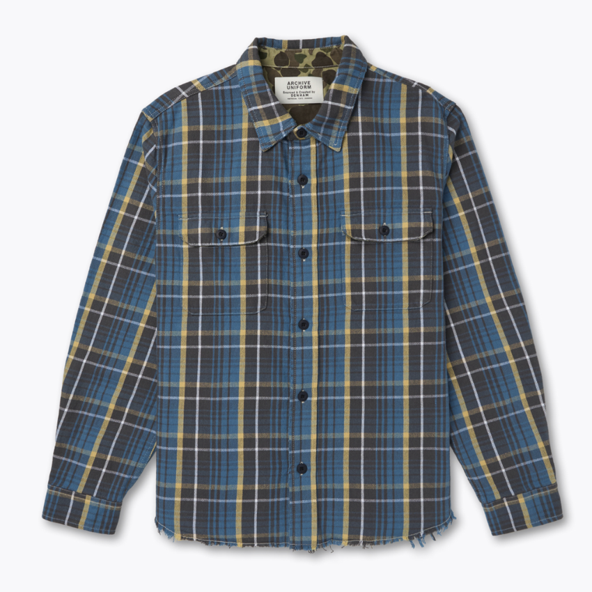 Honorary Archive by Denham S03 Overshirt Check Blue