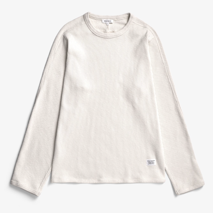 Norse Projects  Eske Military Rib LS T-Shirt Ecru