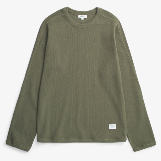Norse Projects  Eske Military Rib LS T-Shirt Olive Night