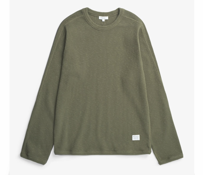 Norse Projects  Eske Military Rib LS T-Shirt Olive Night