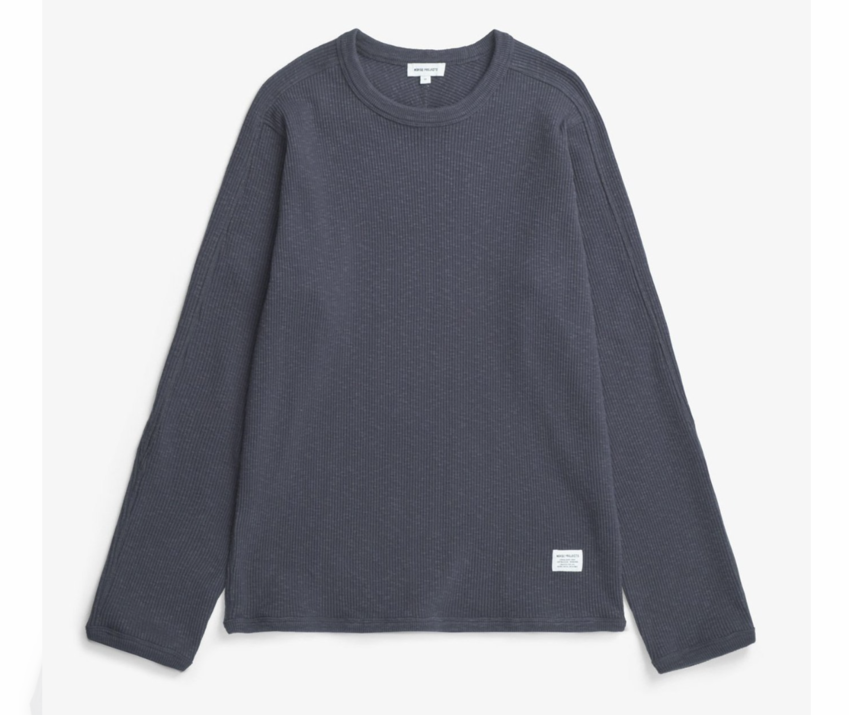 Norse Projects  Eske Military Rib LS T-Shirt Graphite