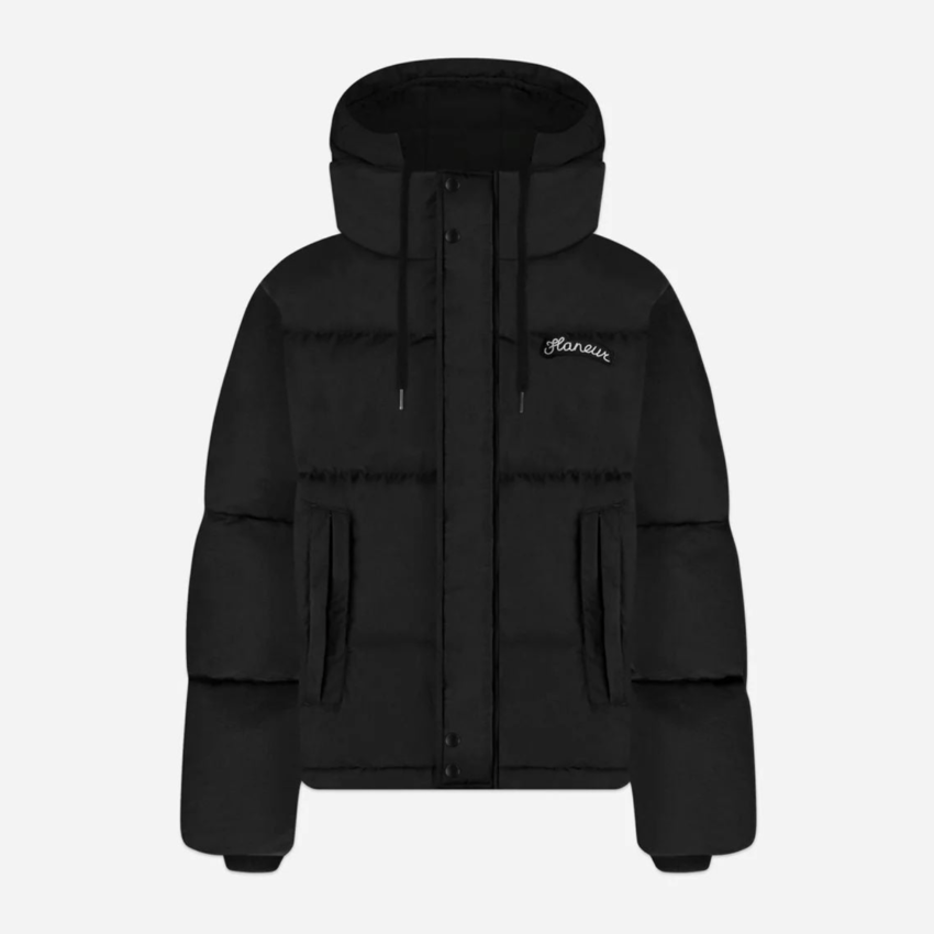 Flaneur Homme Signature Puffer Jacket Black