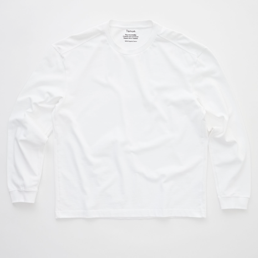 Tenue. Brad Long Sleeve T-Shirt Optic White
