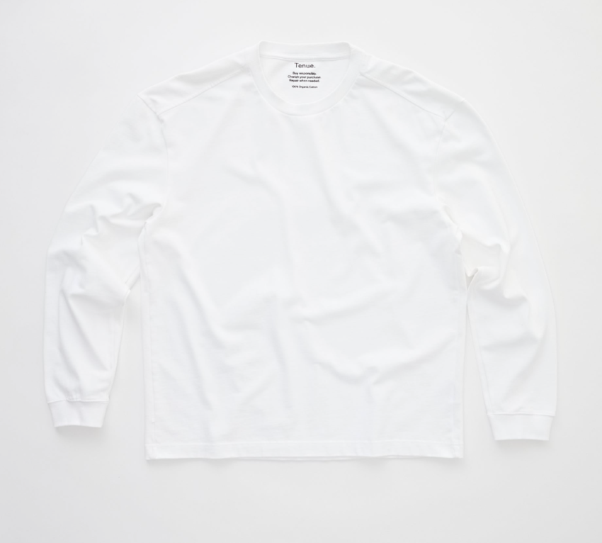 Tenue. Brad Long Sleeve T-Shirt Optic White