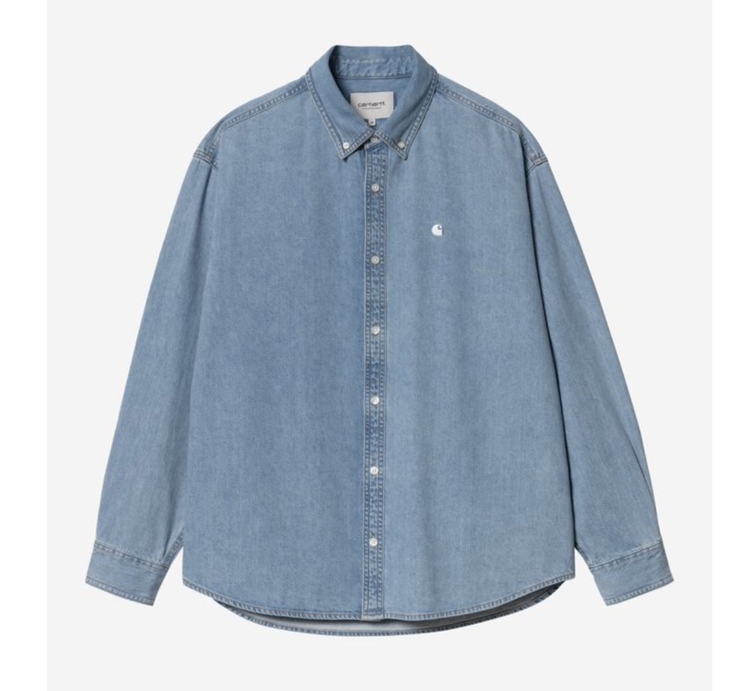 Carhartt WIP L/S Lucas Shirt Blue Bleached
