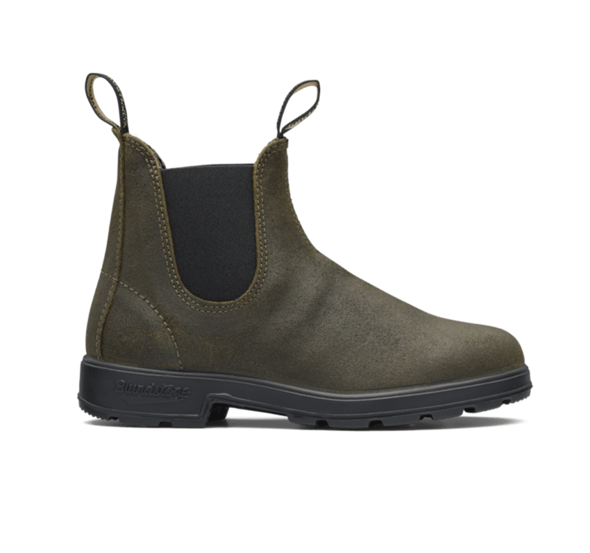 Blundstone Original Boots Waxed Suede Dark Green