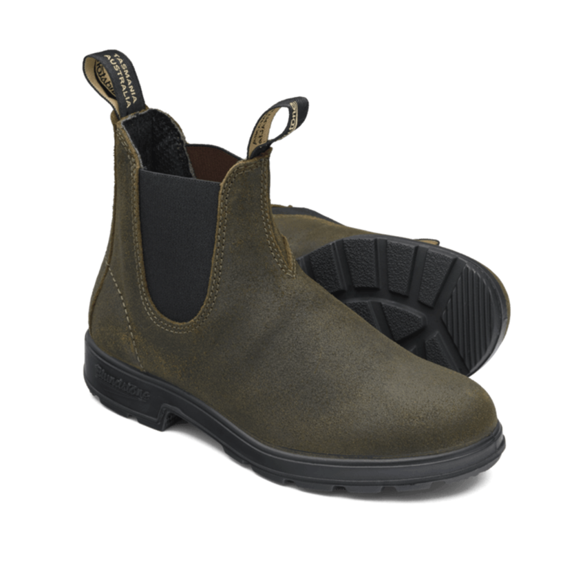 Blundstone Original Boots Waxed Suede Dark Green