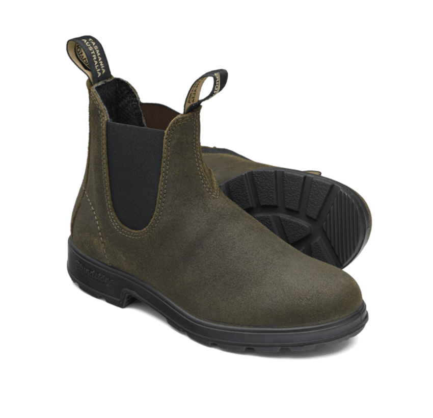 Blundstone Original Boots Waxed Suede Dark Green