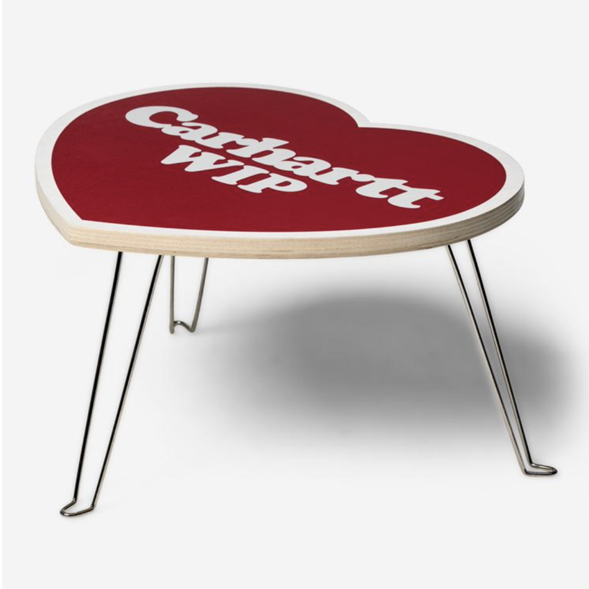 Carhartt WIP Heart Folding Table Scarlet/EWhite