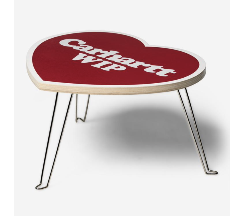 Carhartt WIP Heart Folding Table Scarlet/EWhite