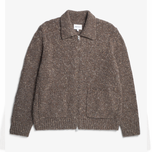 Norse Projects  Erik Donegal Diamond Jacket Seal Brown