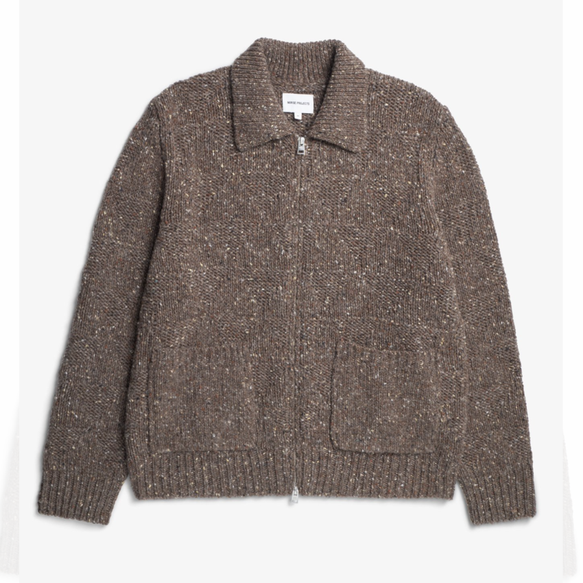 Norse Projects  Erik Donegal Diamond Jacket Seal Brown