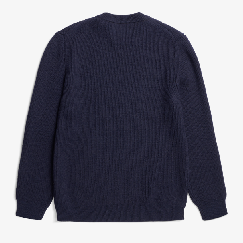 Norse Projects  Henning Cotton Wool Rib Sweater Dark Navy