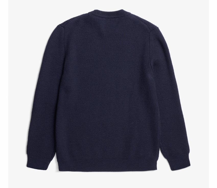 Norse Projects  Henning Cotton Wool Rib Sweater Dark Navy