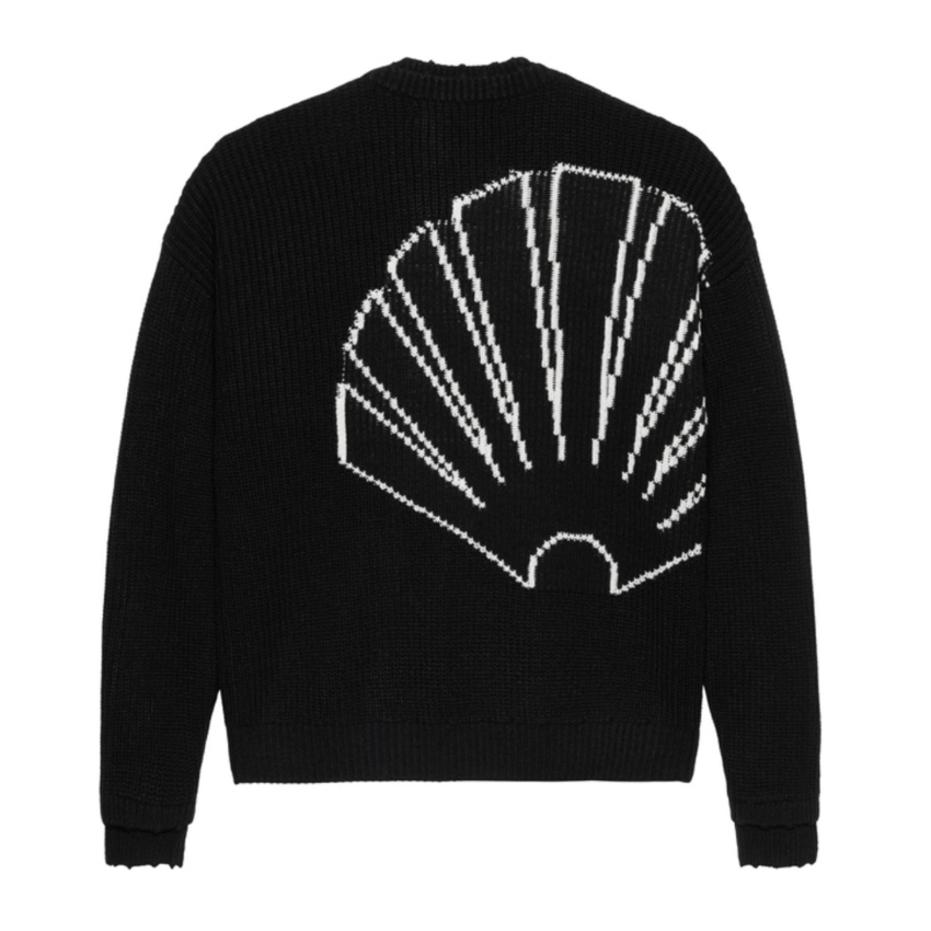 New Amsterdam Surf Association  Logo Knit Raw Edge Black/White
