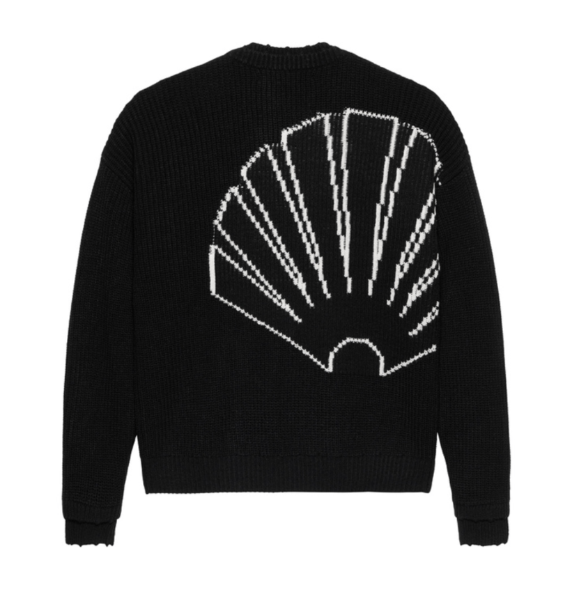 New Amsterdam Surf Association  Logo Knit Raw Edge Black/White