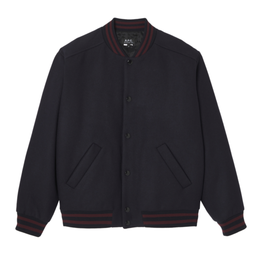 A.P.C. Paris Micky Varsity Jacket Dark Navy