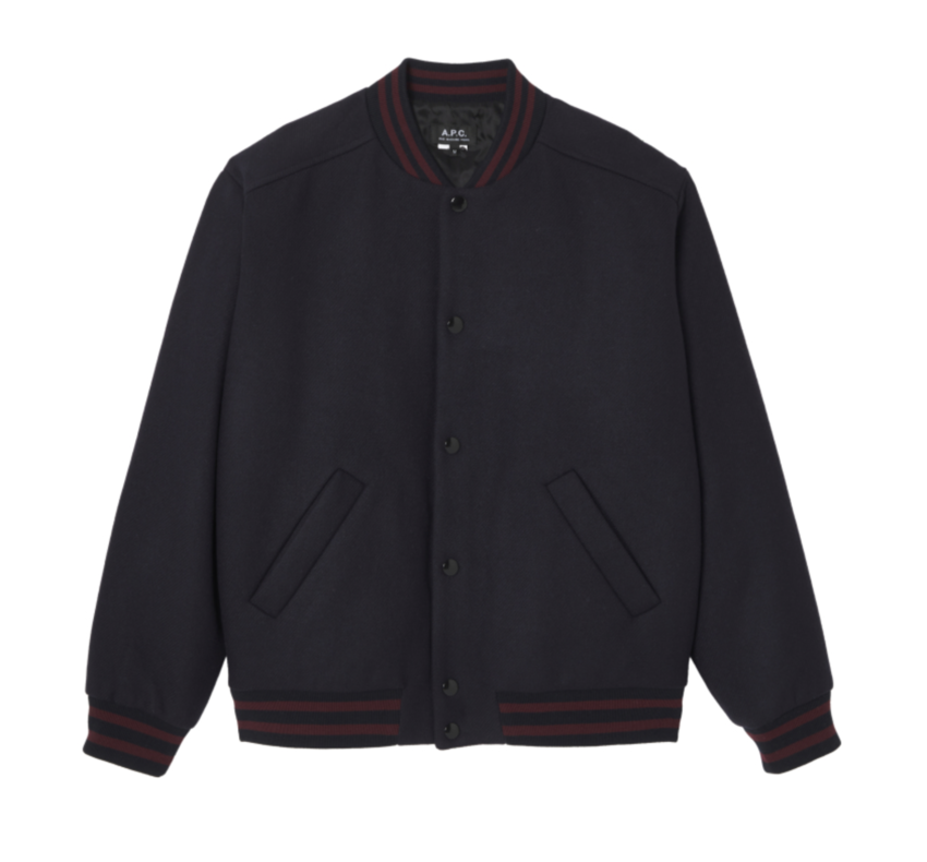 A.P.C. Paris Micky Varsity Jacket Dark Navy