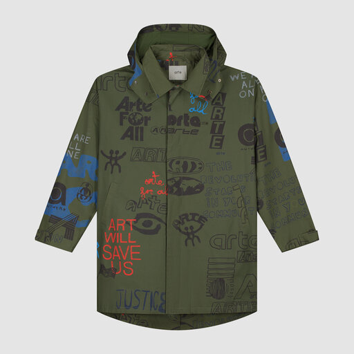 ARTE Antwerp Art Saves Coat Dark Green