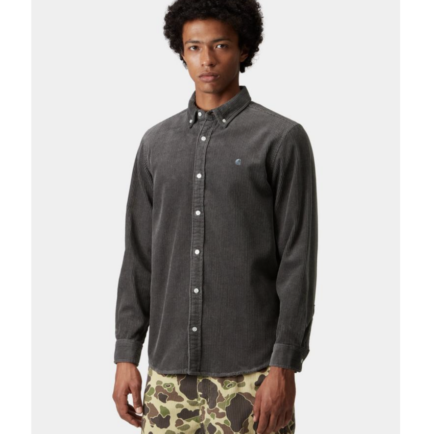 Carhartt WIP L/S Madison Cord Shirt Graphite/Graphite