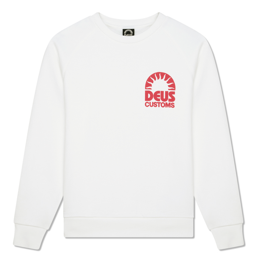 Deus Ex Machina Melodies Crew Sweat Vintage White