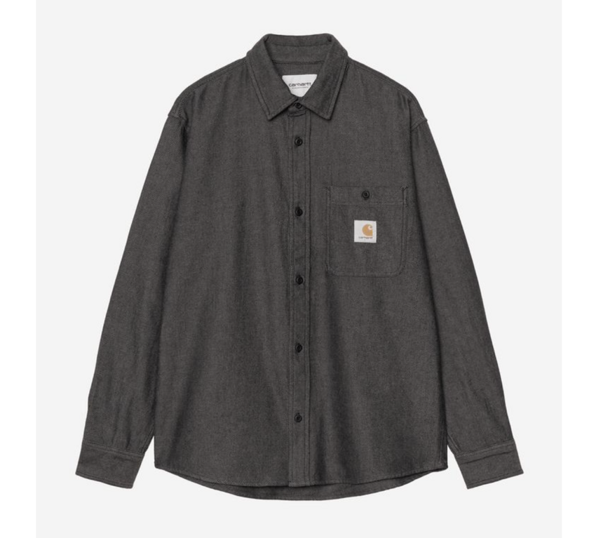 Carhartt WIP L/S Edgar Shirt Black/Wax