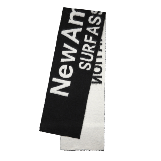 New Amsterdam Surf Association  Fuzzy Name Scarf Black/White