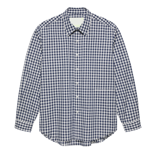 New Amsterdam Surf Association  Beach Shirt Poplin Navy Check