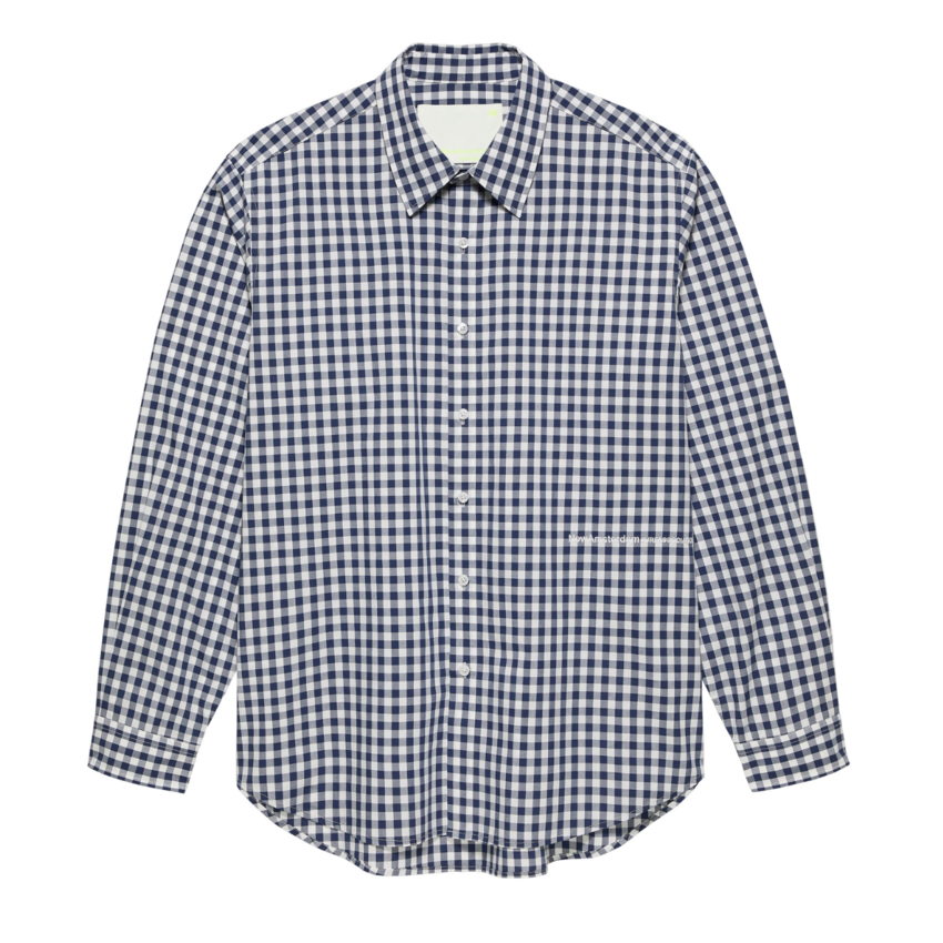 New Amsterdam Surf Association  Beach Shirt Poplin Navy Check