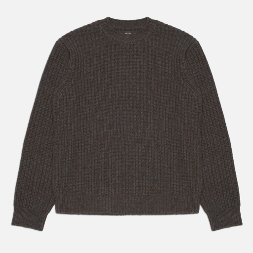 Nudie Jeans August Chunky Crew Neck Knit Brown