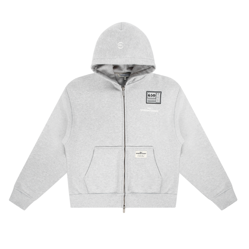 PAL Sporting Goods The Cyr Full Zip Hoodie Light Gray Marl