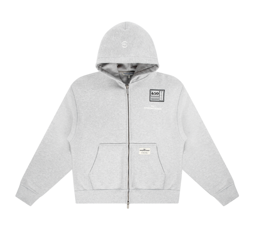 PAL Sporting Goods The Cyr Full Zip Hoodie Light Gray Marl