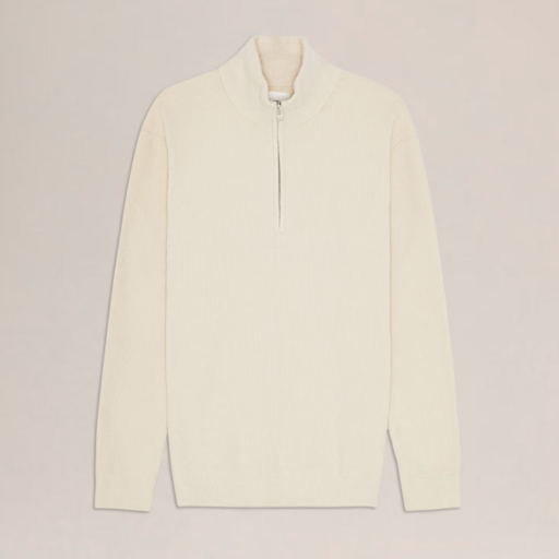 NN.07 Danny Half Zip 6429 Sweater Ivory
