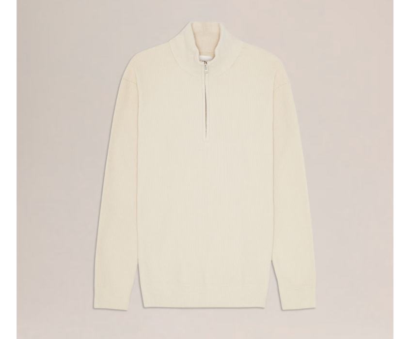 NN.07 Danny Half Zip 6429 Sweater Ivory