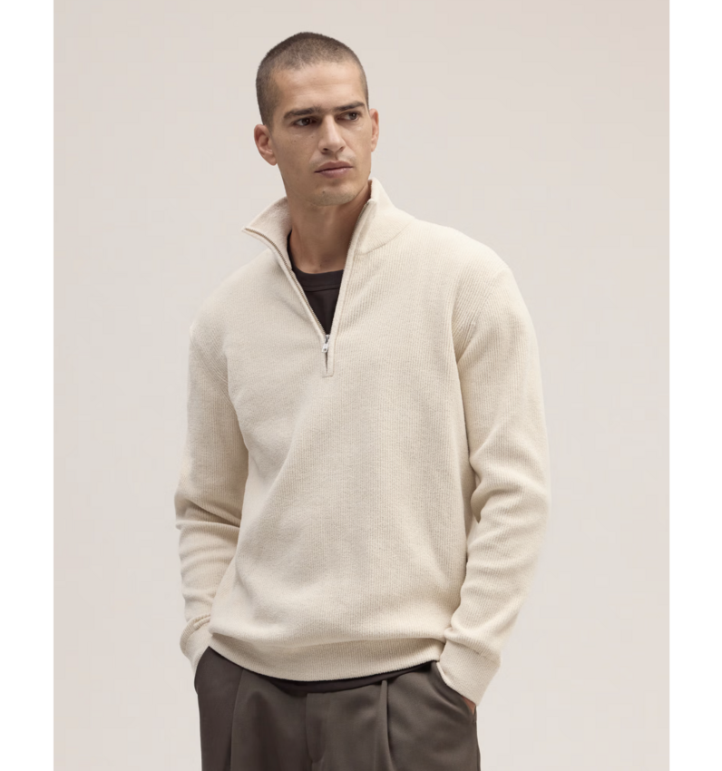 NN.07 Danny Half Zip 6429 Sweater Ivory
