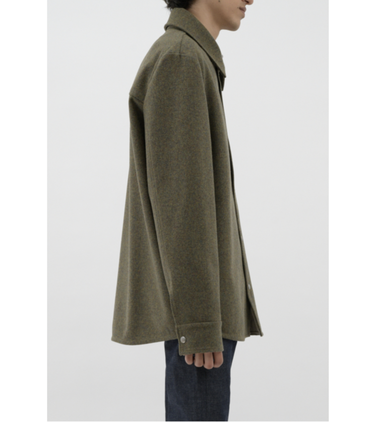 A.P.C. Paris Snap Button Overshirt Green