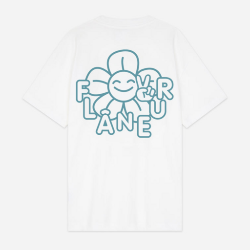 Flaneur Homme Happy Flower T-Shirt White