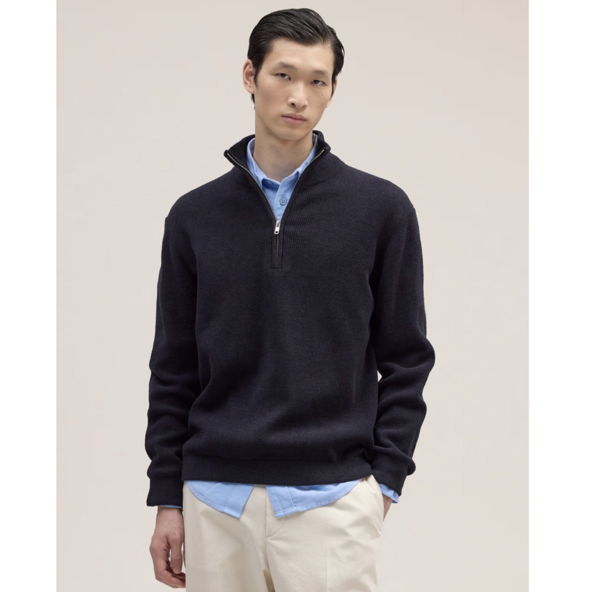 NN.07 Danny Half Zip 6429 Sweater Navy Blue