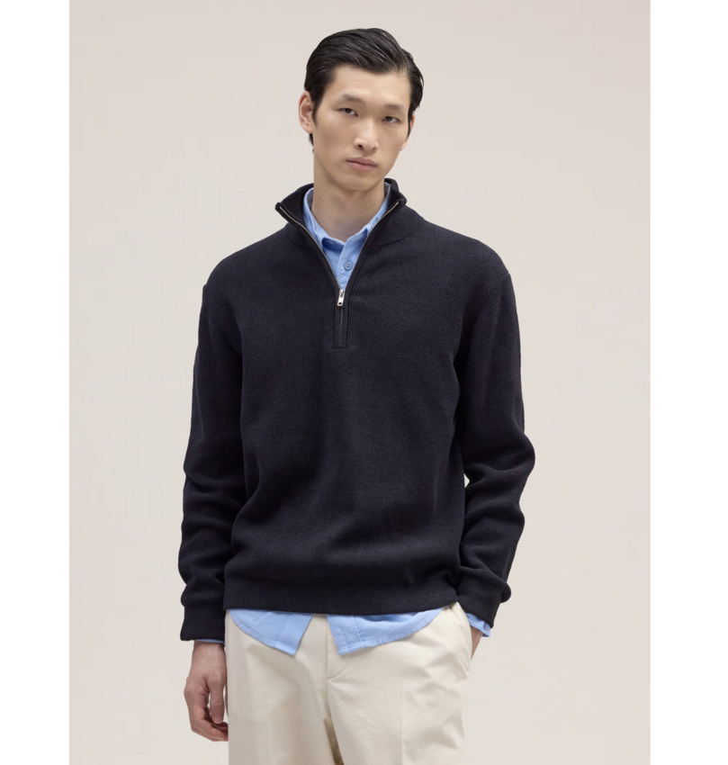 NN.07 Danny Half Zip 6429 Sweater Navy Blue