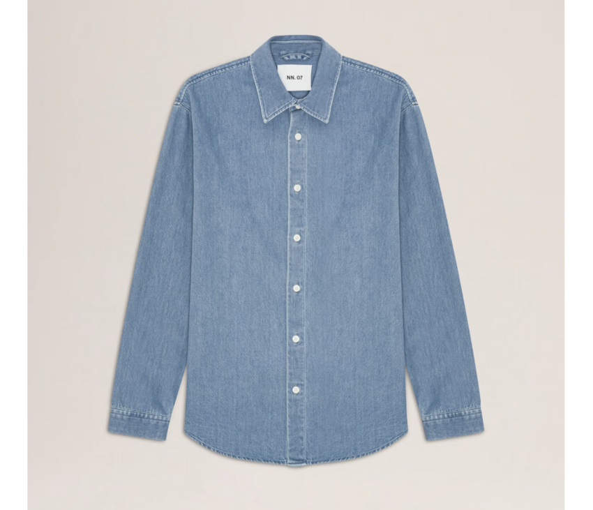 NN.07 Casper 50033 Overshirt Blue Denim