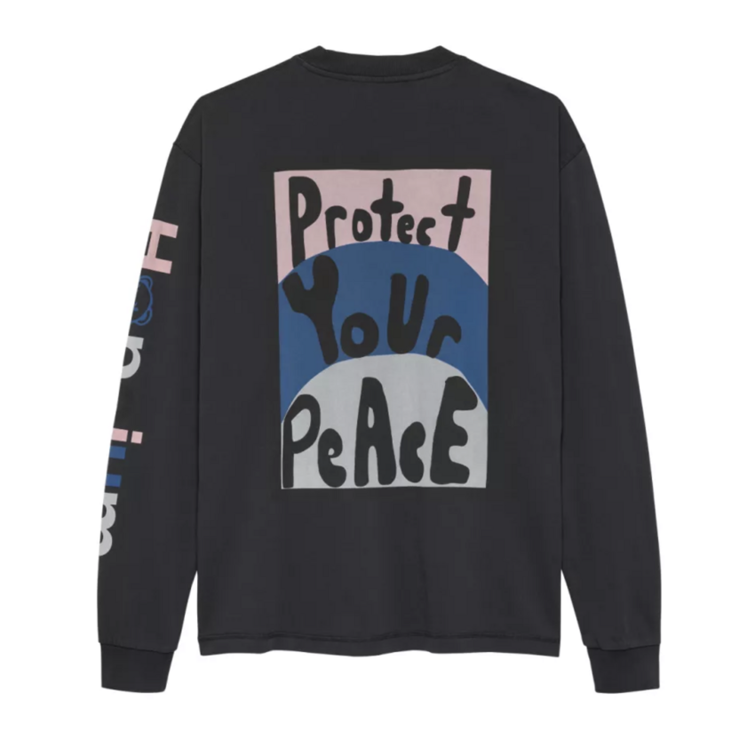 Hopeium Protect Your Peace Tee L/S Black