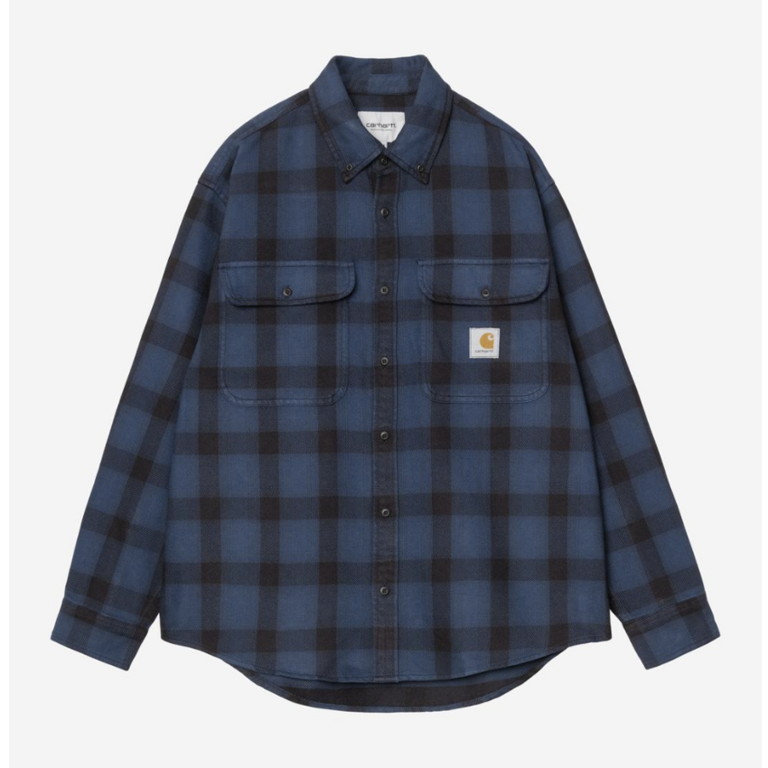 Carhartt WIP L/S Edmands Check Shirt Natural/Jupiter
