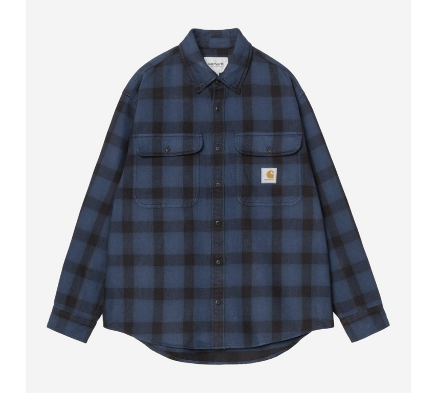 Carhartt WIP L/S Edmands Check Shirt Natural/Jupiter