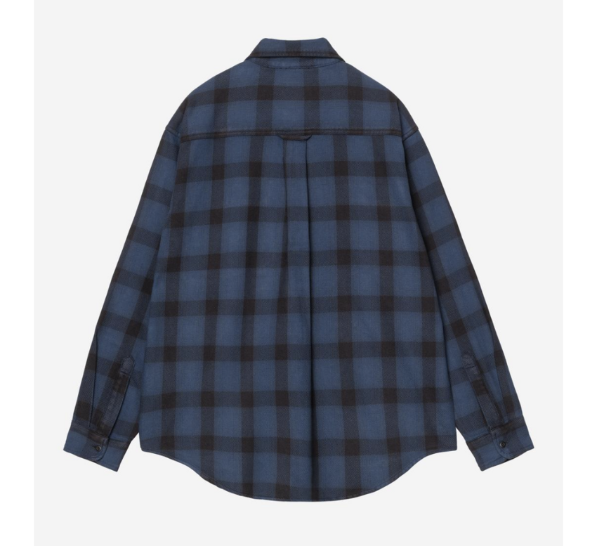 Carhartt WIP L/S Edmands Check Shirt Natural/Jupiter